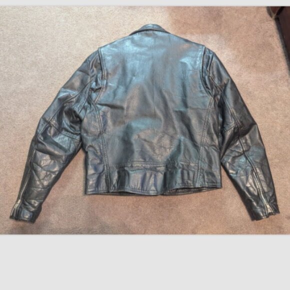 VNT Wilson's Leather Biker Black Leather Thinsulate Belted Jacket Men's Medium - Picture 6 of 6